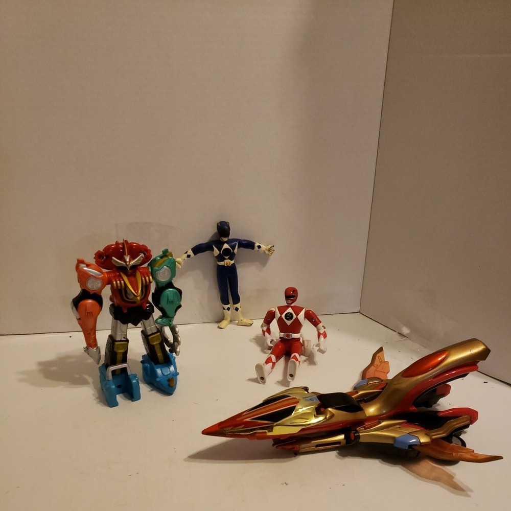 Power‎ Rangers Quantum Ranger TIME FORCE Strata Cycle Figures Lot of 4 Plane